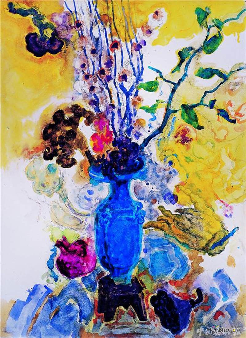 《清华》水彩 108×79cm 许以冠 2002年