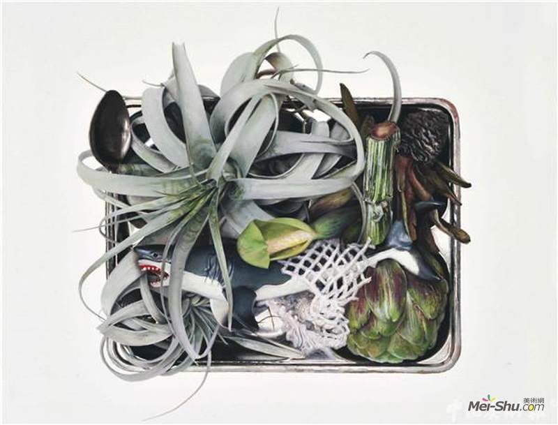 李进健《营养餐no.2》《Nutritional meal No.2》,材质媒介：纸本水彩watercolor，作品尺寸：33cm乘40cm