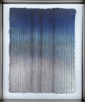 彭勇-《微尘 No.8》-50×40cm- 油墨、丙烯、手工纸-2016