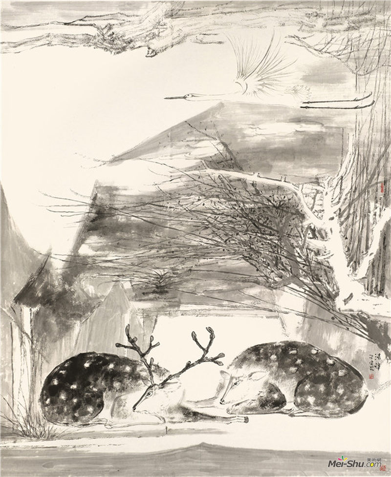 李兴杰 清辉 中国画 纸本水墨 200cmx160cm 2016年.jpg