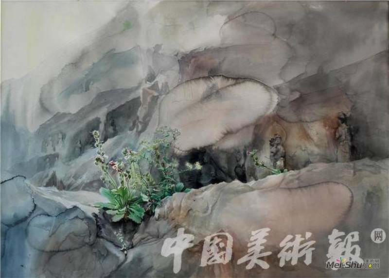 李萍《石窟》107X70CM