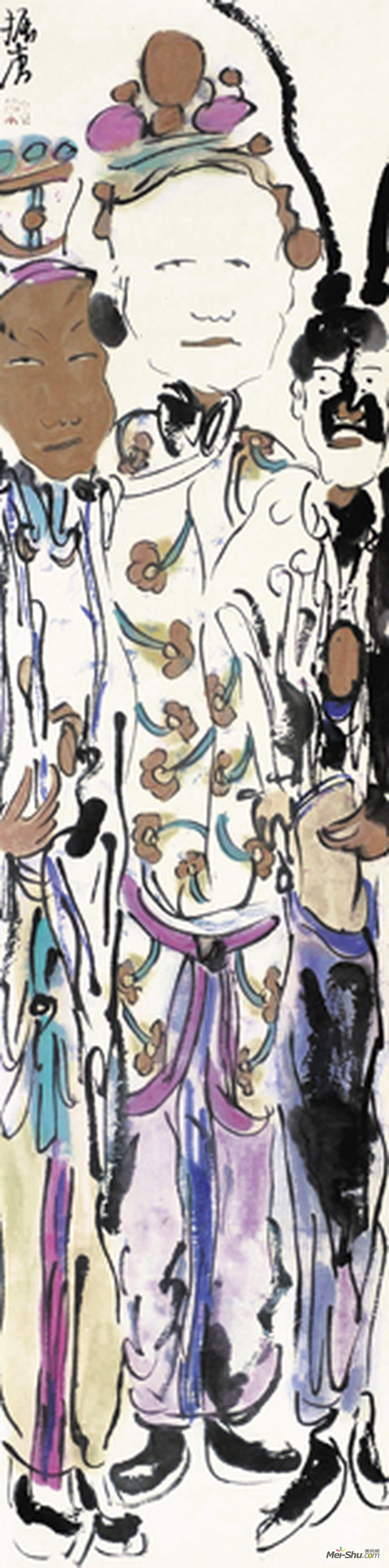戏剧人物之三年作者：朱振庚创作年代：2007规格：138×34cm品类：中国画