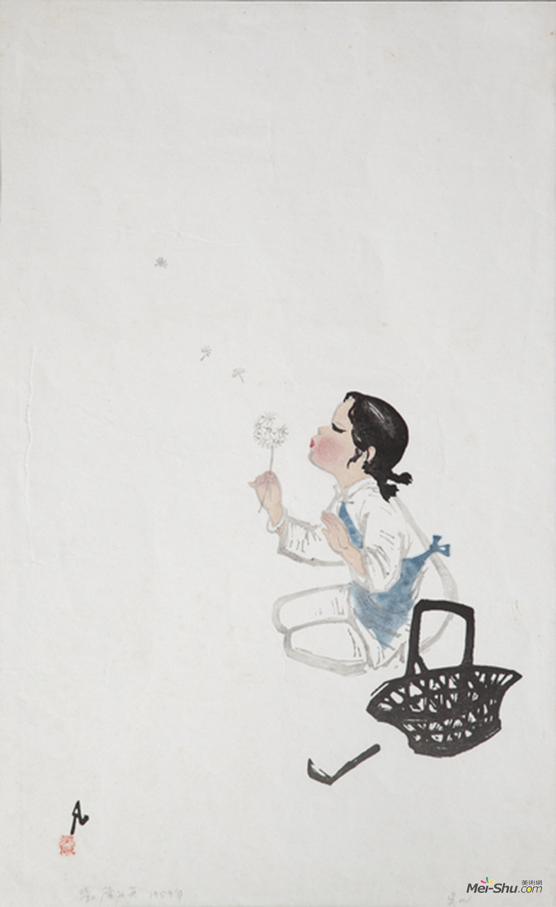 蒲公英作者：吴凡创作年代：1959规格：57.8×35.8cm品类：版画