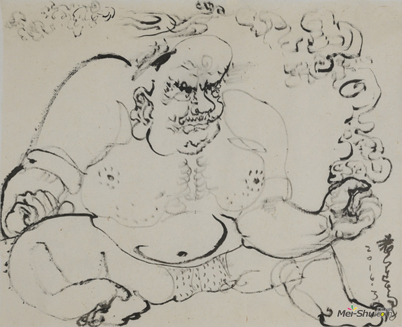 《力士》 作者：袁运生 规格：89×109cm 品类：国画