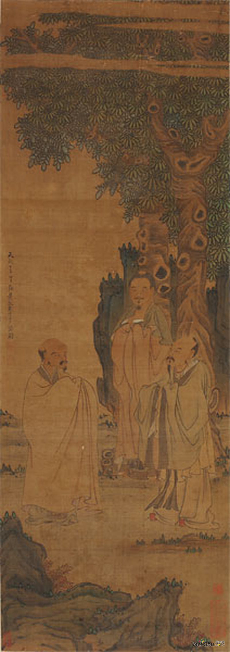 明·陈洪绶《三教图》