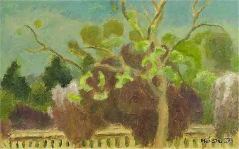 4-胡昌茕《春天》（三联-1） 木板油画 2017年