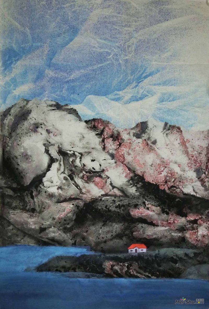 四尺三开 《湖畔人家》 68x44 1995年