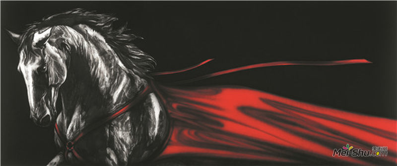 孙浩-《征程》-110×240cm-纸本水墨-2017