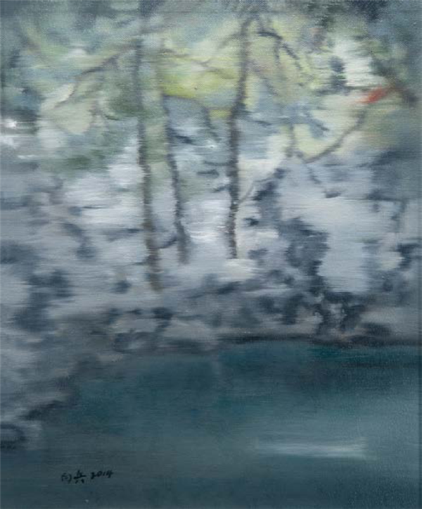 亭园系列之一 袁文彬 60×50cm 2014