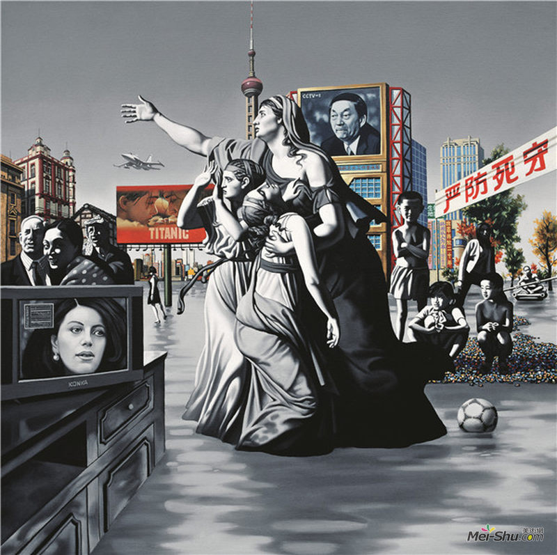 钟飙 公元1998 180x180cm 布面油画 1999
