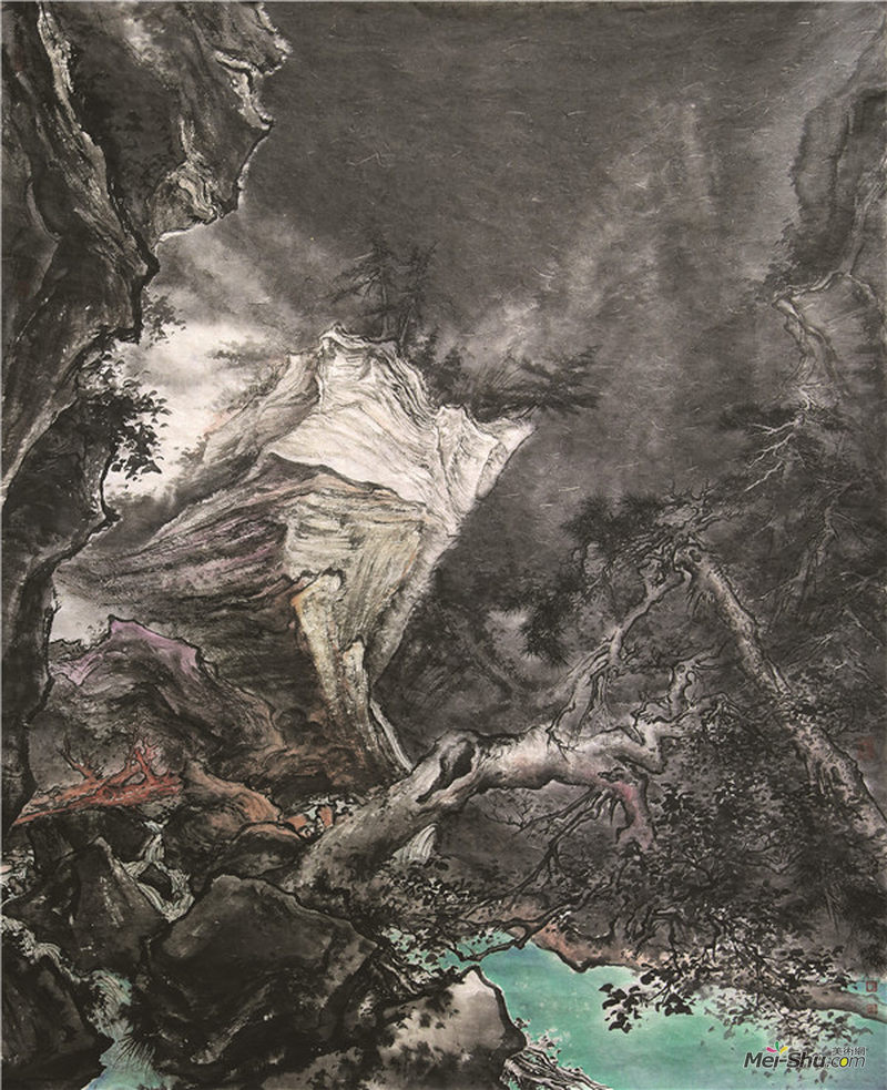张纯彦 静谧之地 中国画 120cm×98cm 2017年.jpg