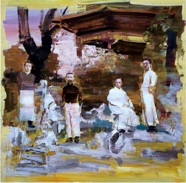 文人雅集之三 孙建平 120×120cm 2014