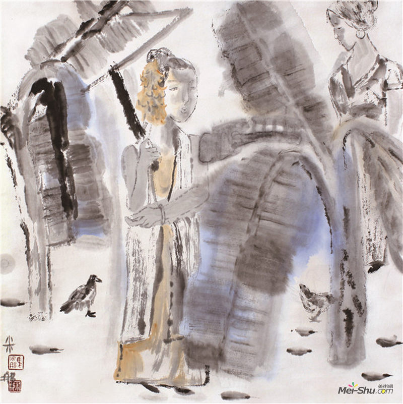  马米娜《阴天》68cm×68cm 北京