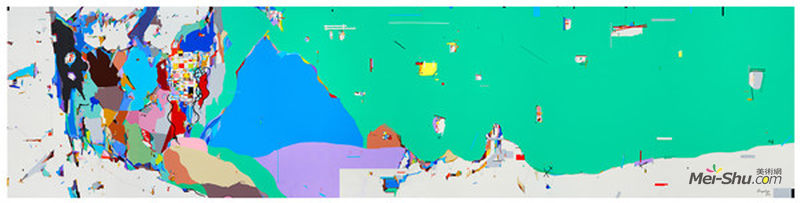 朱佩鸿 《我的空间－绿洲1号》－1.6m×6.6m－ 布面丙烯－2014