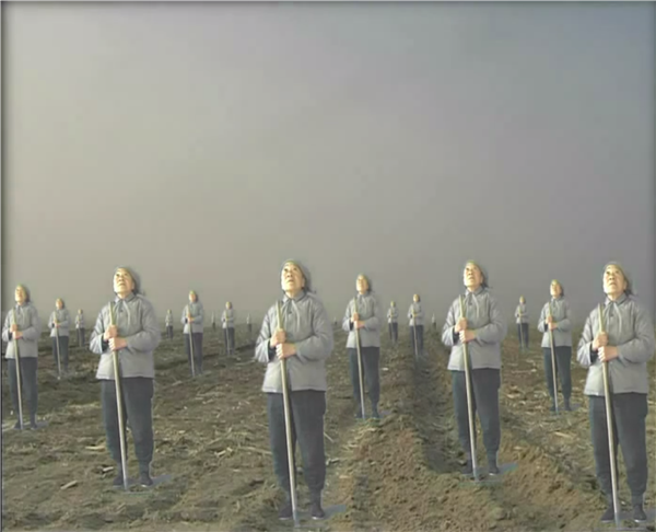 《我的太阳》 王功新 单频录像 7’14“ 2001