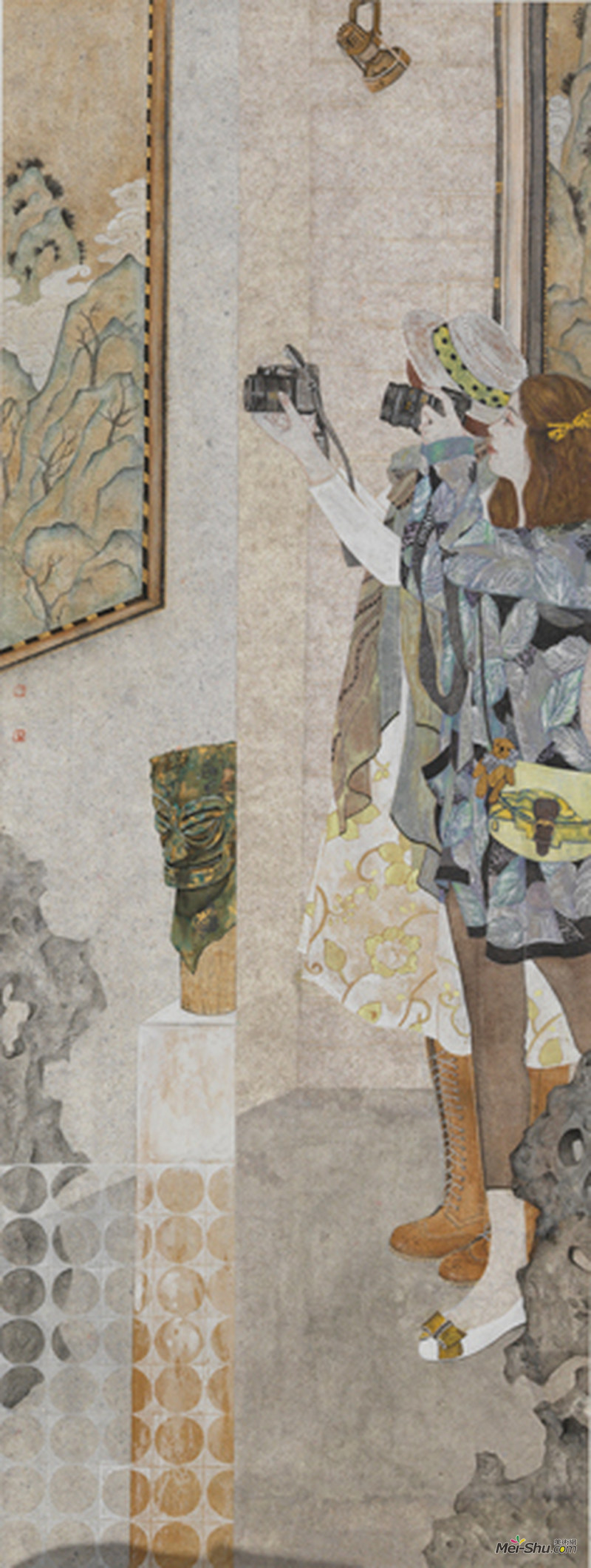 相约作者：张纯创作年代：2016规格：200×160cm品类：中国画