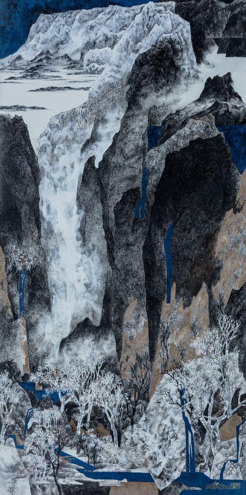 .杨桐 《消失1147》 249x124cm 纸本水墨 综合材料 2017
