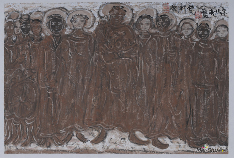 梵行图作者：朱振庚创作年代：2011规格：46×69cm品类：中国画