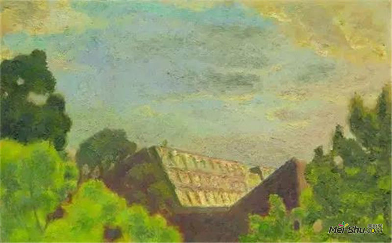 5-胡昌茕《春天》（三联-2） 木板油画 2017年