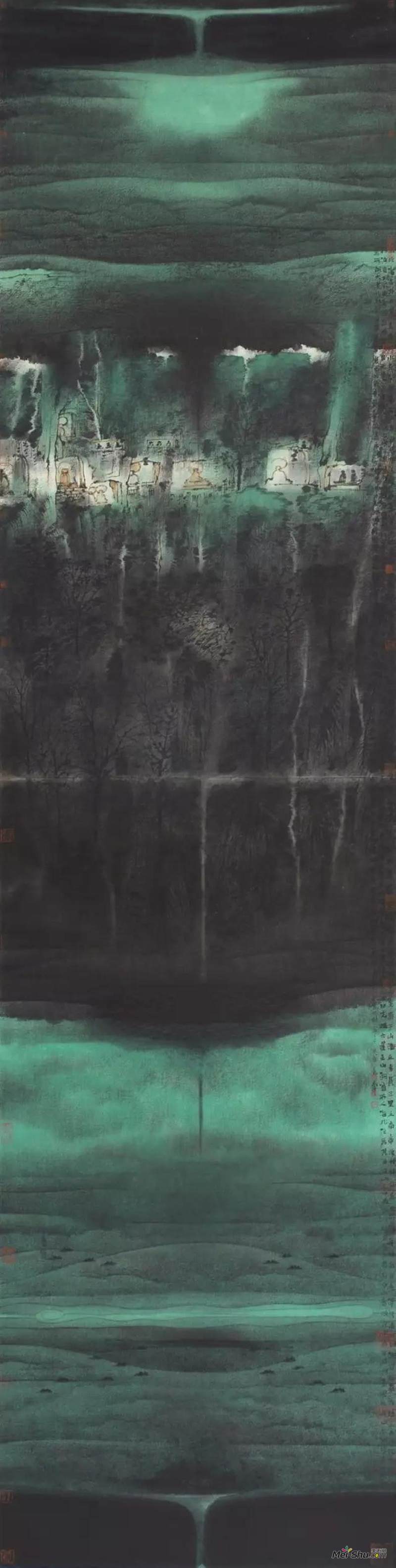 卢禹舜（特邀）《天地大美》 中国画 69×274cm 2015年