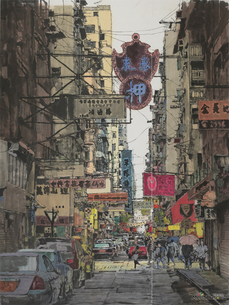 斜阳 作者：李淑霞创作年代：2017规格：240×187cm品类：中国画