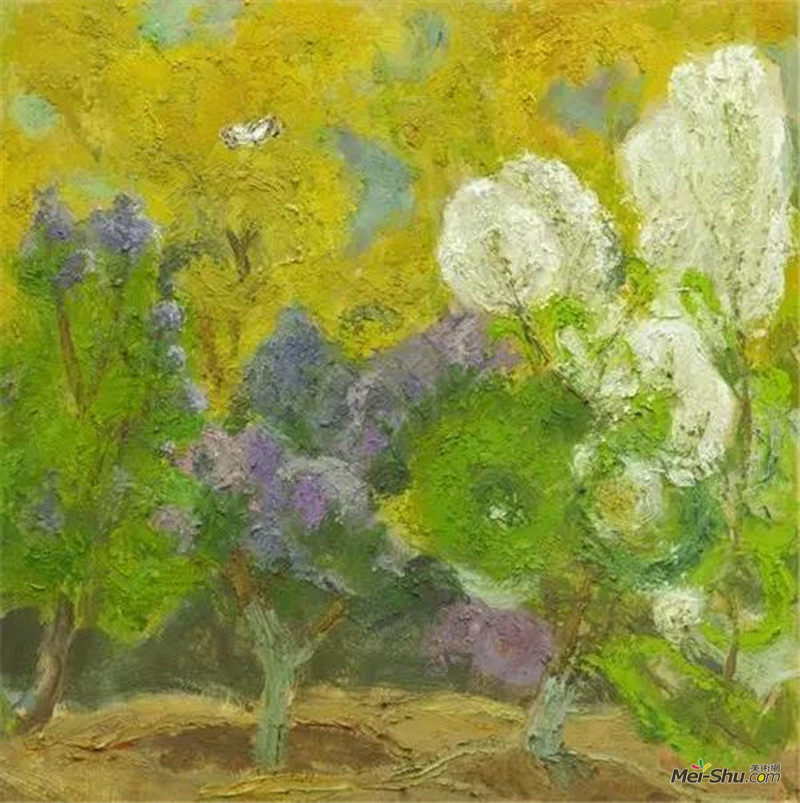 6-胡昌茕《春天》（三联-3） 木板油画 2017年