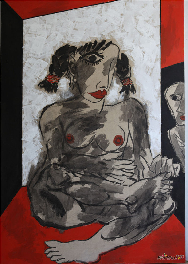 董克俊 《室内》140x200cm 布面水墨丙烯 2012