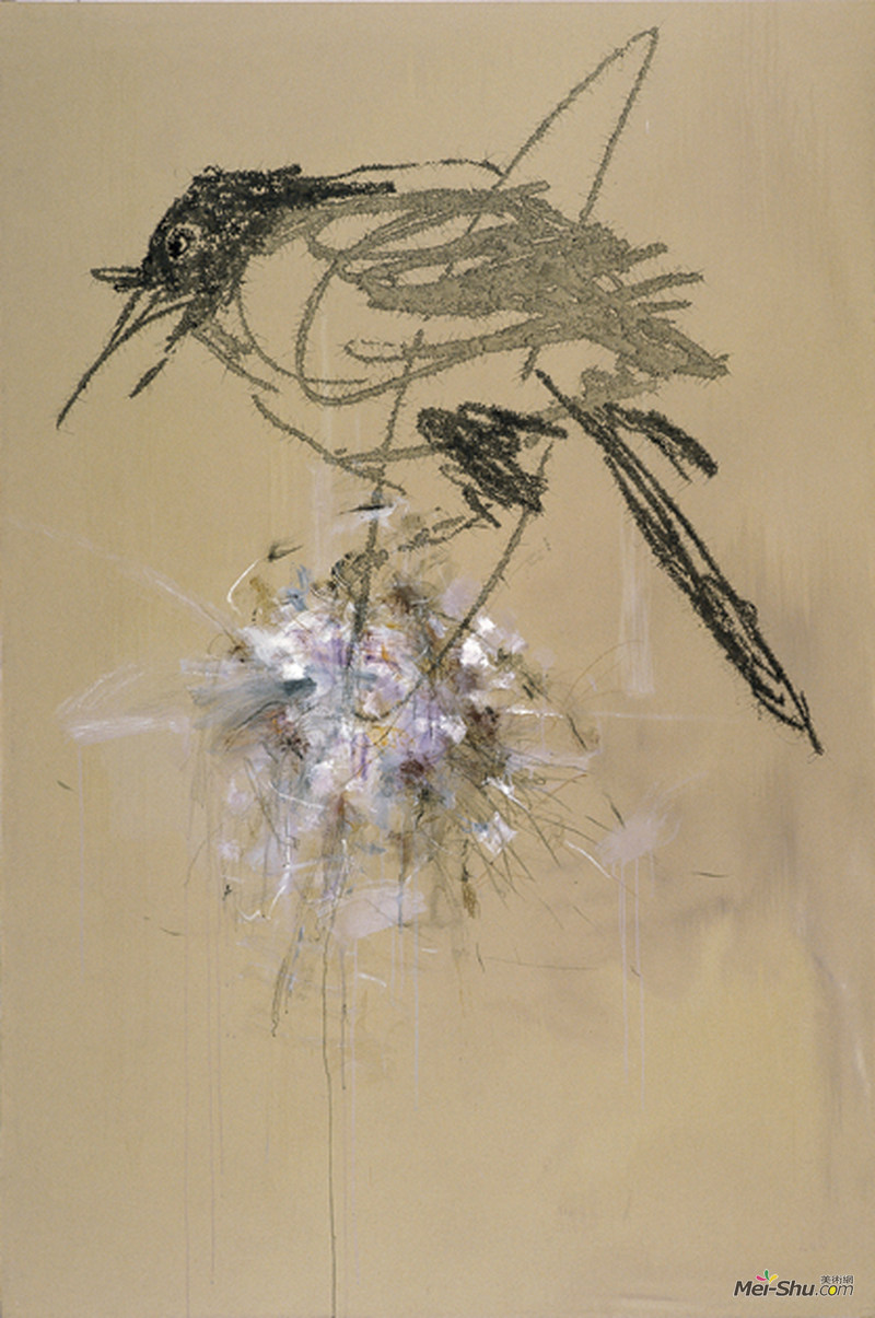 花·鸟作者：叶永青创作年代：2010规格：300×200cm