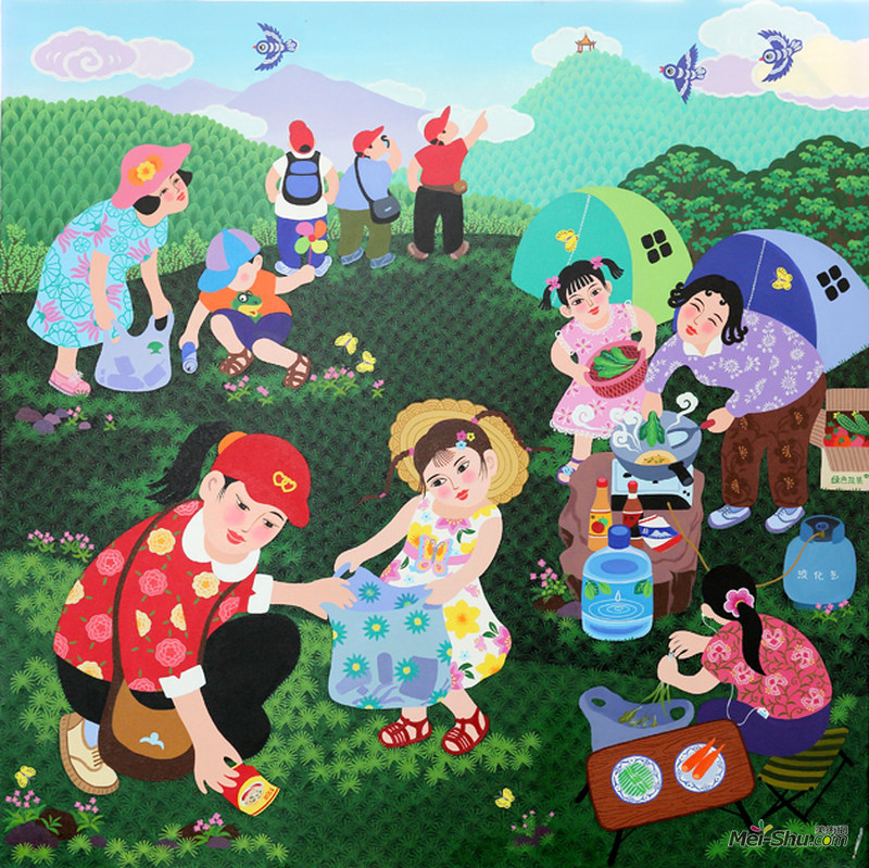 家园作者：张新亮创作年代：2016规格：150×150cm品类：水粉