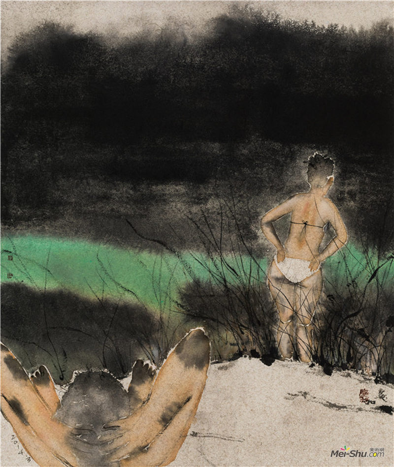 刘庆和《光临》90×75cm 纸本水墨 2014年