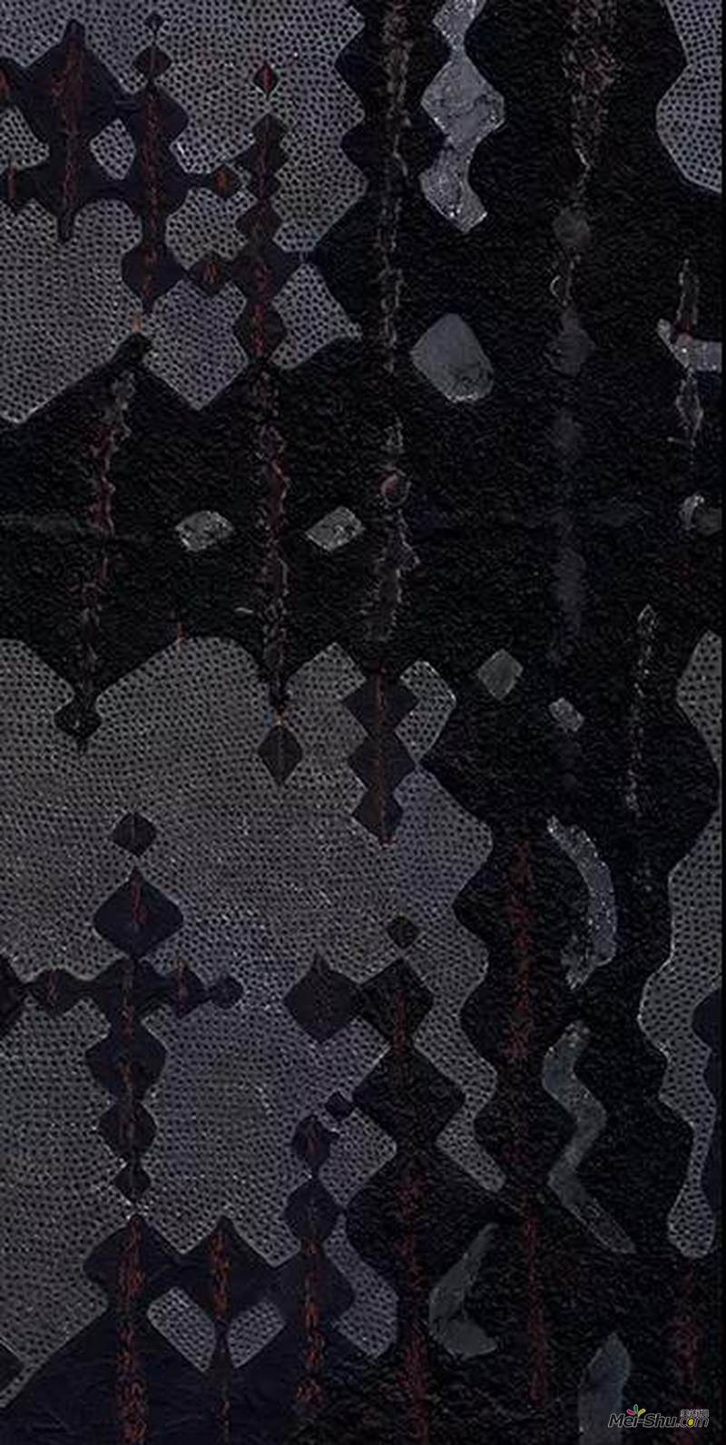《彼岸》系列之一，吴竑，120cm x 240cm，岩彩，2016
