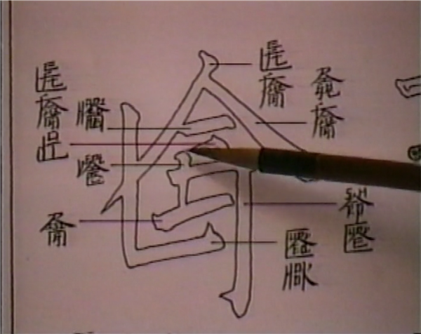 《新英文书法》 徐冰 单频录像 9’35“ 2002