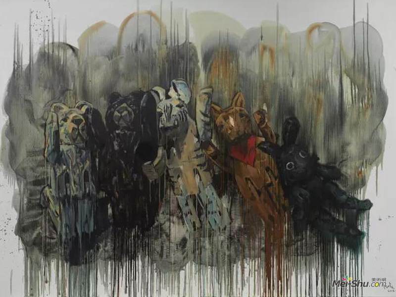 《狂欢》 布面油画 145×230cm 2016年