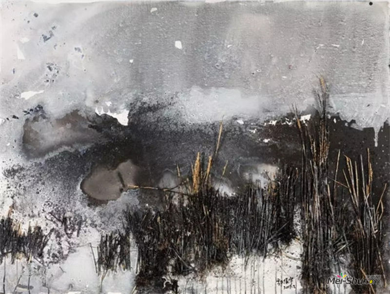 时间简史之三 综合材料120x175cm