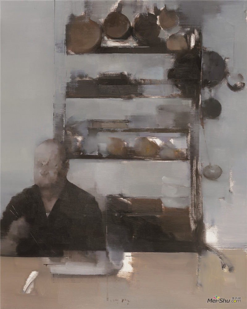 《独自等待》 100X80cm 布面油画 201６
