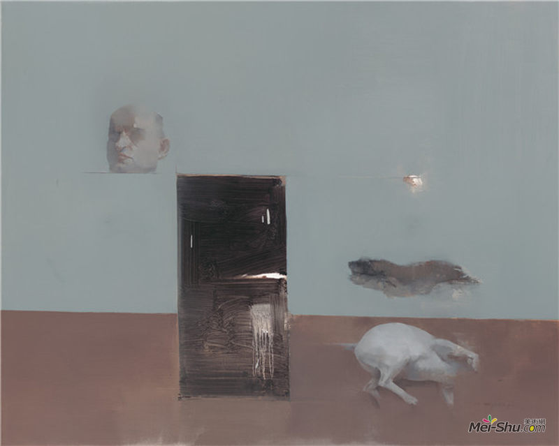 《爱人的头颅等于一颗鲶鱼的重量》 胡顺香 100x80cm 布面油画 2016