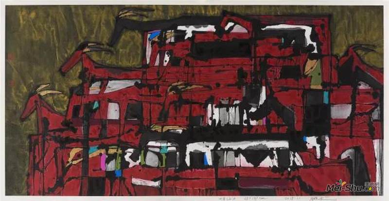 乔晓光《羊山》Sheep Mountain 68x137cm 纸本水墨 2018