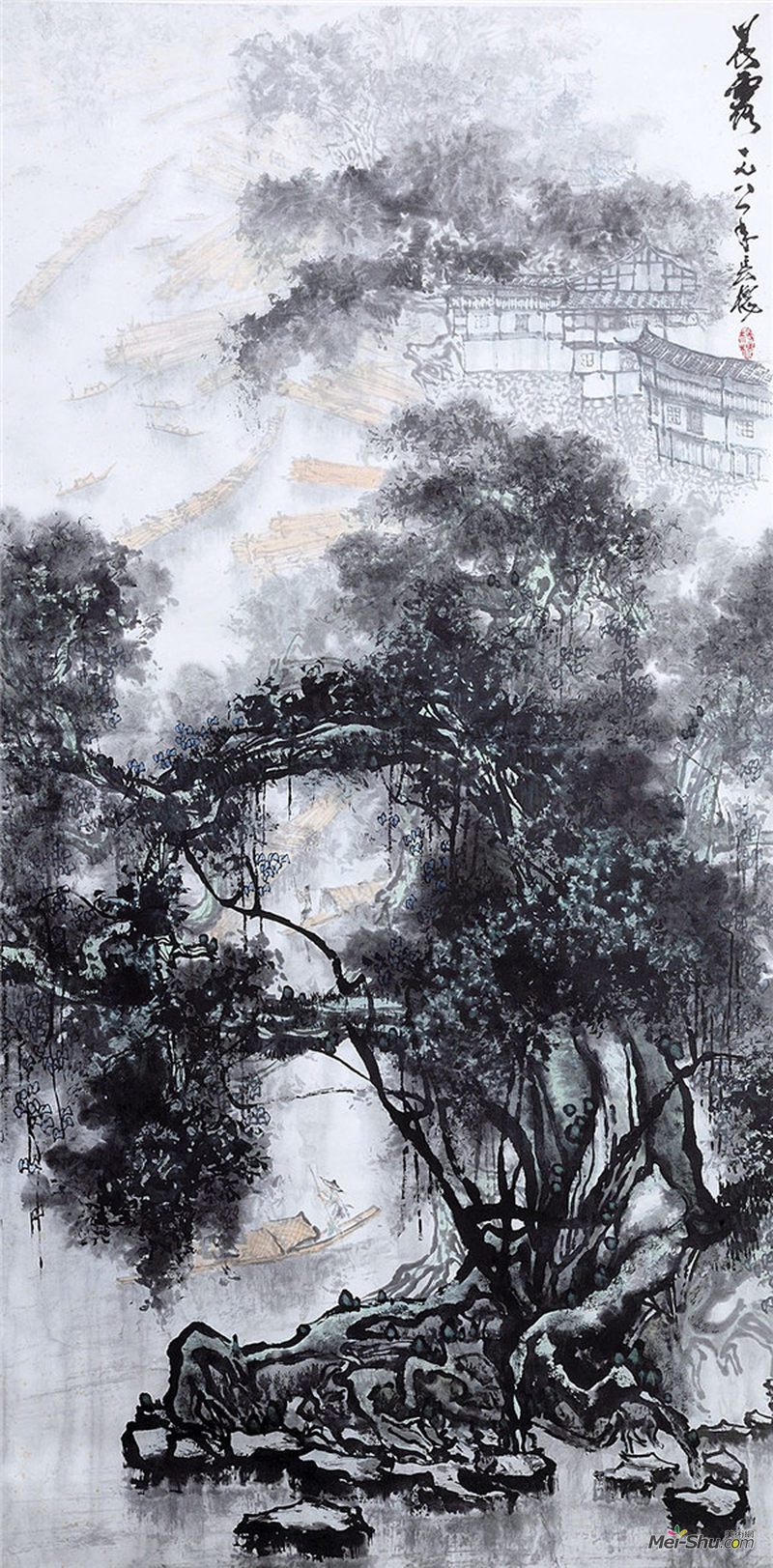 1981 晨露 136×68cm