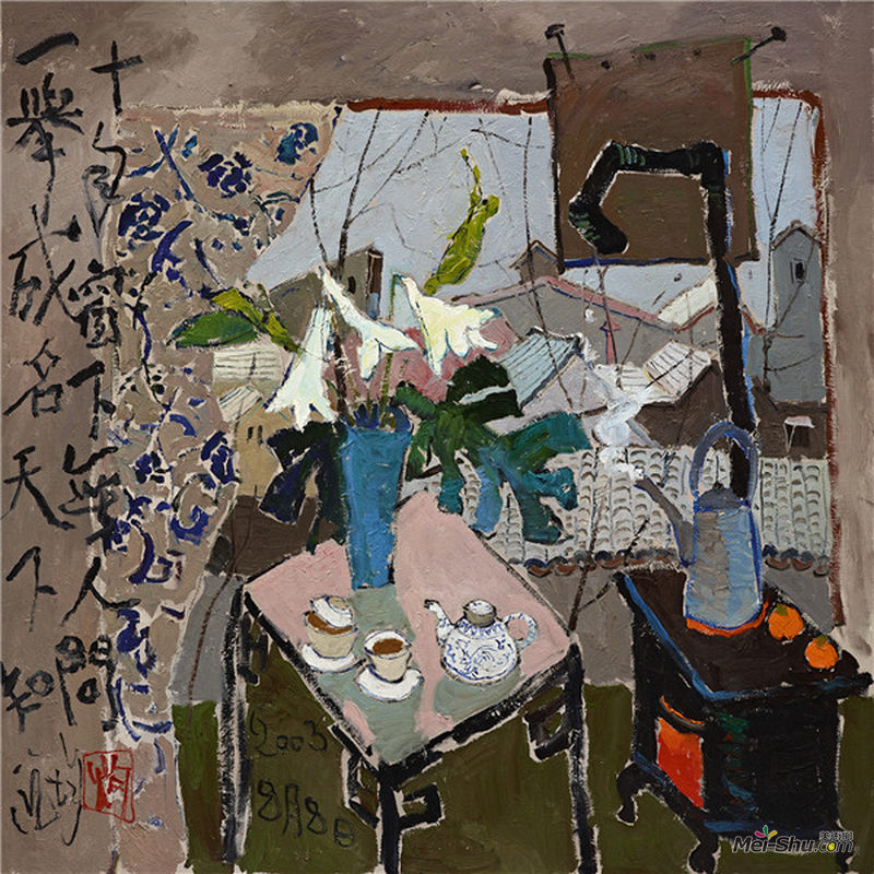 龎均，十年窗下无人问 一举成名天下知，2003，165x165cm