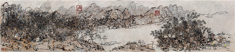龎均，梦黄宾虹No.3，1994，130x582cm
