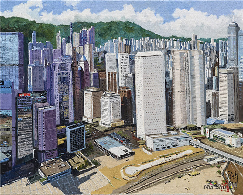 龎均，中环之林，2018，72.5x91cm