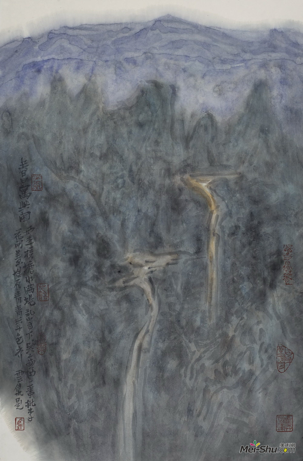 《春日寓兴图》40×70CM水墨纸本2010年