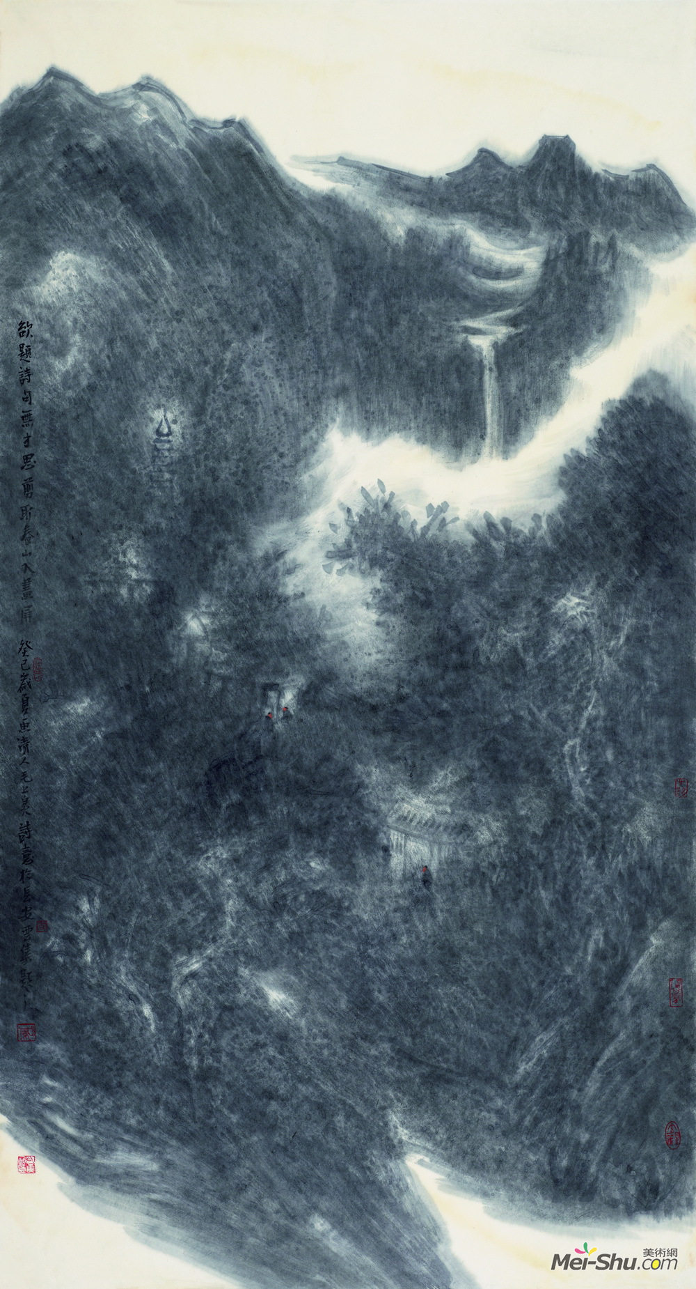 《秋岫云》90×180CM水墨纸本2013年