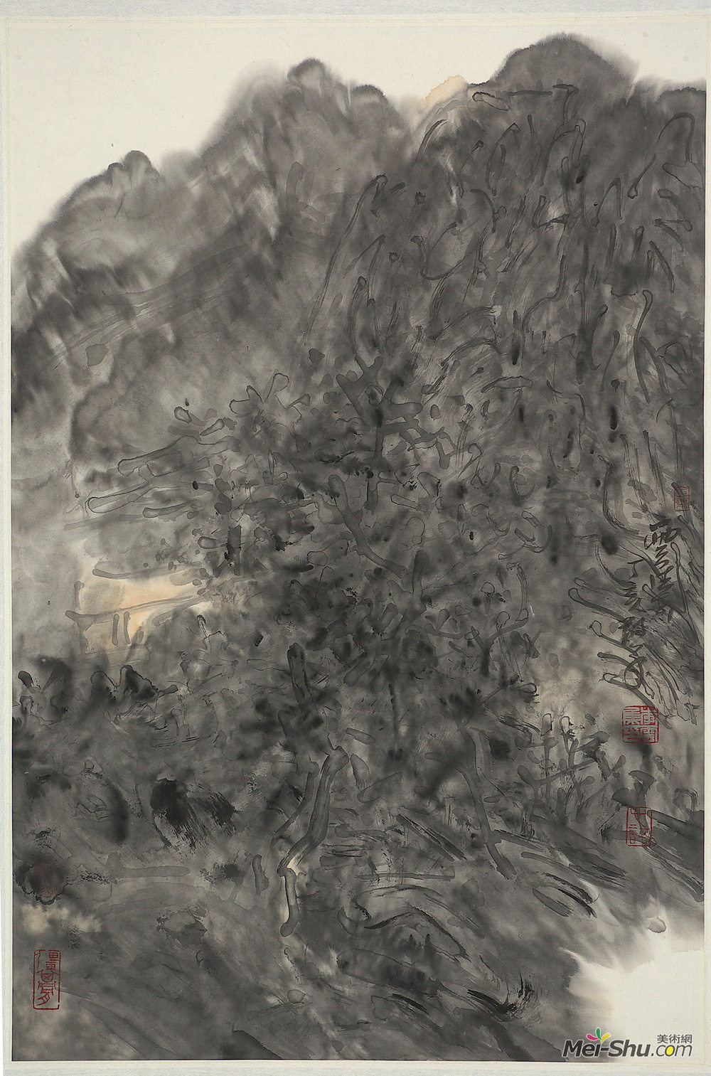 《晚秋》69×46CM水墨纸本2009年