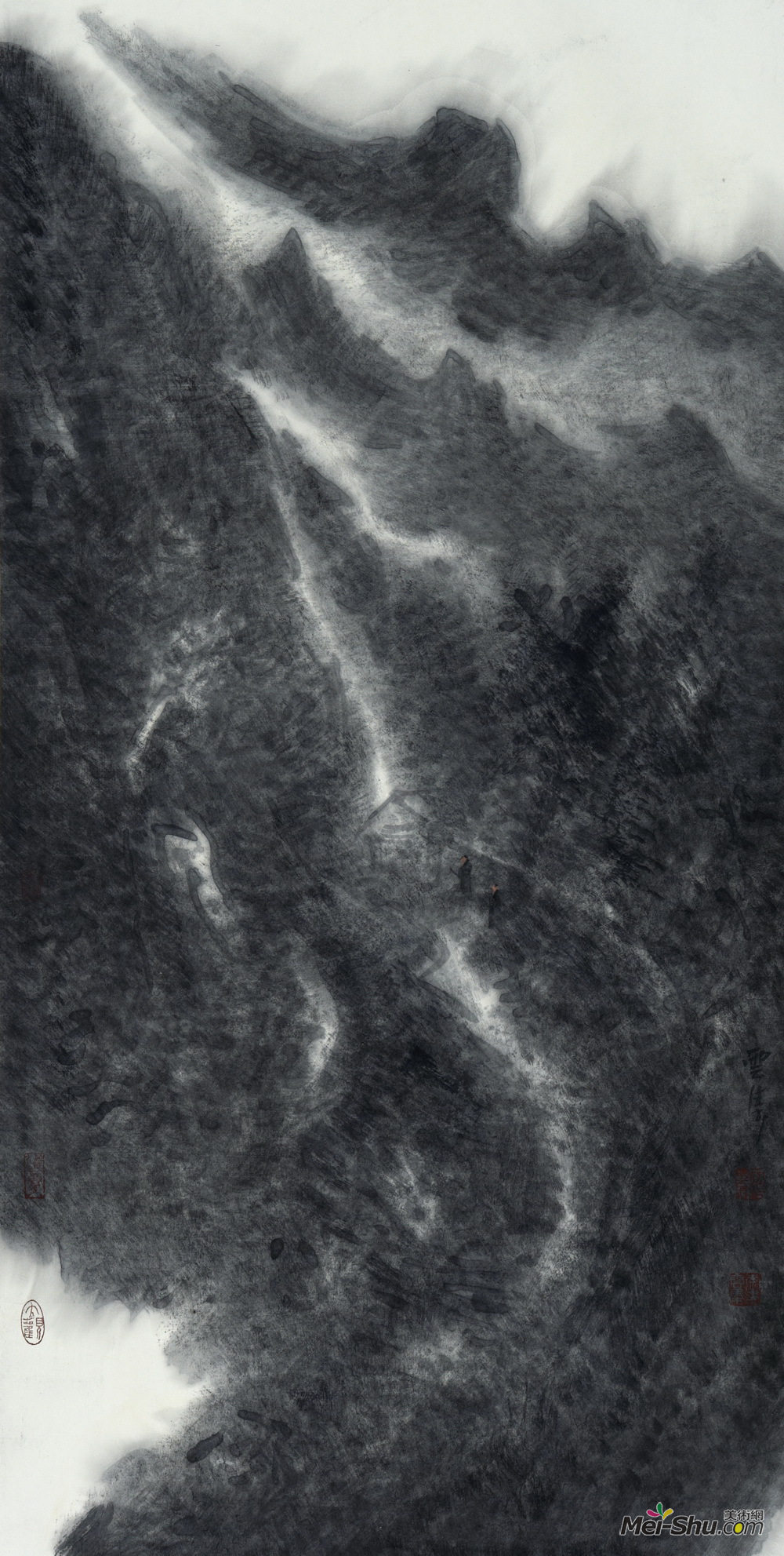 《天光云影》69×138CM水墨纸本2012年