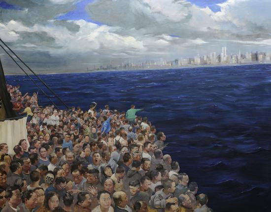 2015年《我们发现了美洲》，200x250cm，贺丹