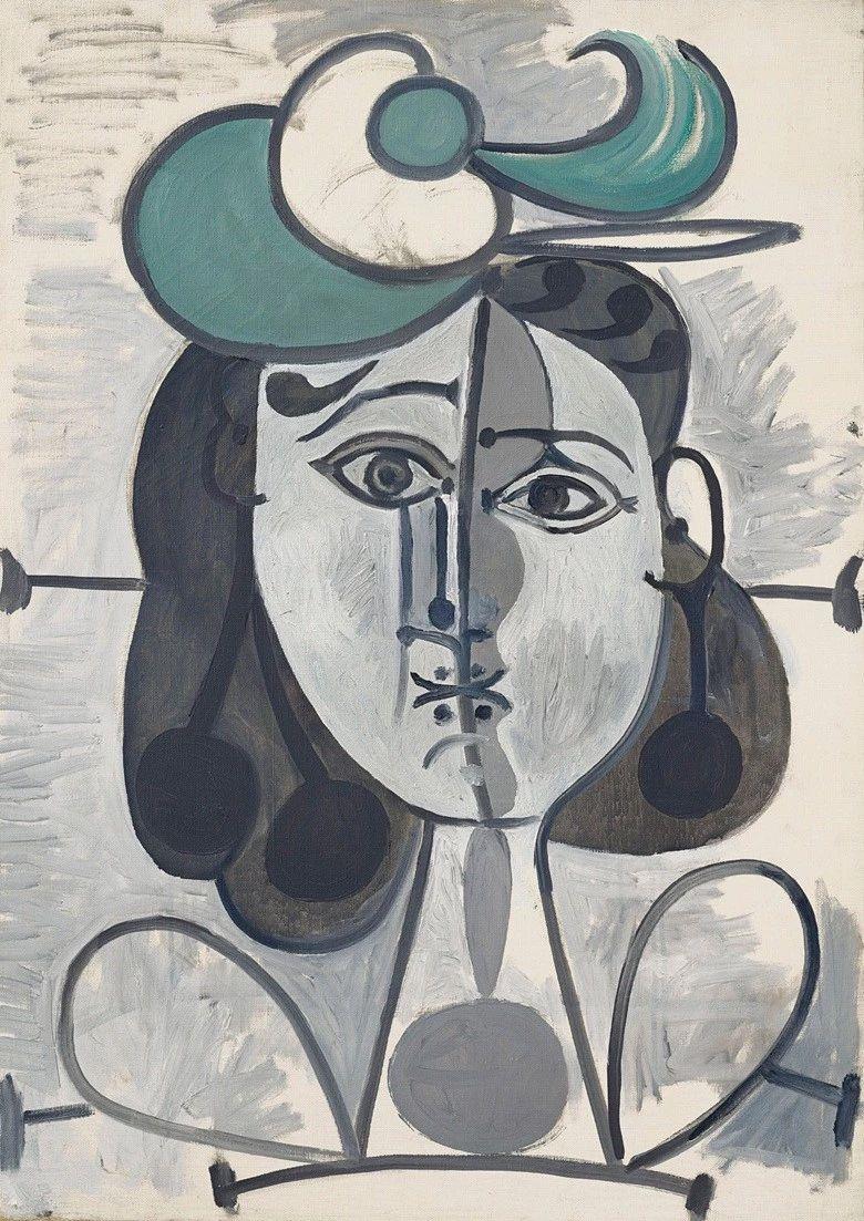 巴布罗·毕加索《弗朗索瓦?吉洛肖像》，油彩 画布，1947年5月2日至1948年12月26日作，估价