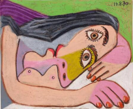 巴布罗·毕加索(pablo picasso)《躺卧女子半身像》 估价:70万至90万