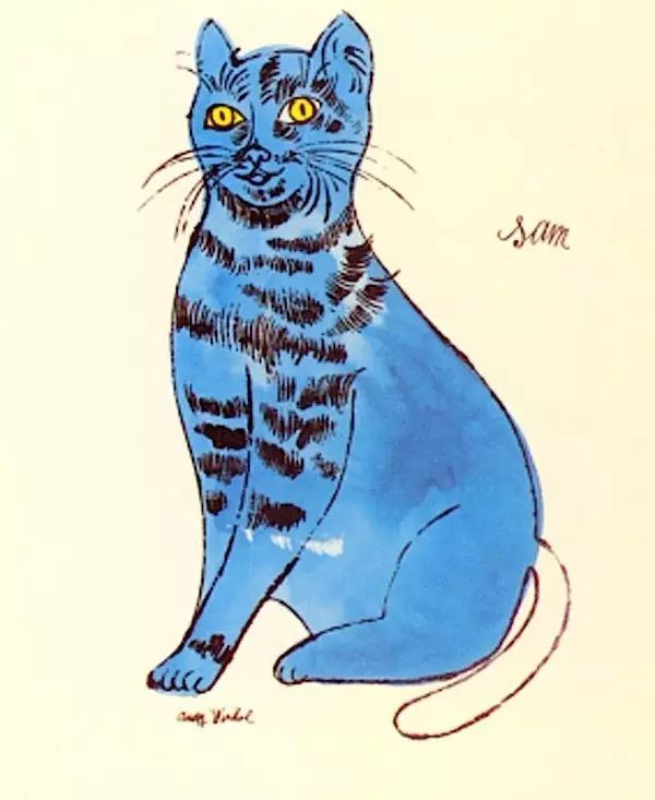 安迪沃霍尔,《25只叫山姆的猫和一只蓝咪》安迪