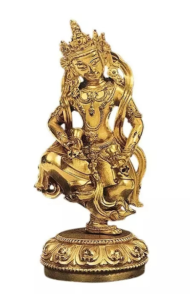 明早期铜鎏金舞菩萨立像明宣德铜鎏金金刚舞菩萨立像,speelman旧藏